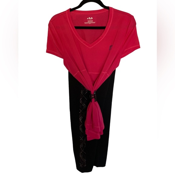 FILA hot pink workout shirt. size XL. Stretchy and lightweight! - Picture 3 of 6